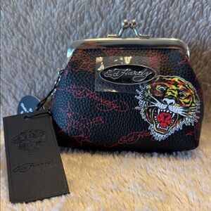 ED HARDY Mini Kiss-lock Shoulder Clutch Purse